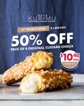 [VIC, NSW, QLD, ACT] 50% off 4pcs Original Choux: $10.40 (RRP $20.80) @ Kurimu