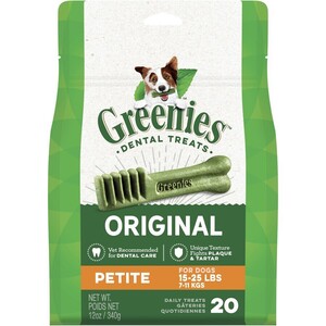 Greenies Original Petite/Regular Dental Dog Treat Pouch 340g $6.60 + Del ($0 with $65 Order/ C&C/ In-Store) @ BIG W (Excl NT)