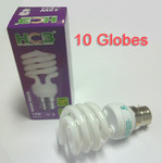 10 Pack of 15W Compact Fluoro Spiral Globes - $17.00 + Postage