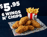 6 Wings N' Chips $5.95 @ KFC (Online or App Order)