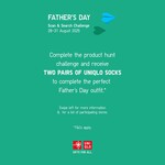 Two Free Pairs of UNIQLO Adult UT Socks with Scan & Search Challenge at Selected Stores @ UNIQLO (App Required)