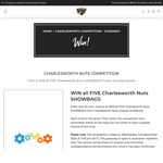 Win All 6 Showbags (Valued at $165) from Charlesworth Nuts