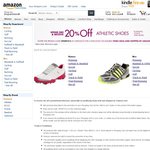 Save 20% on Orders of $80 on Men's and Women's Sporting Shoes Sold and Shipped by Amazon.com