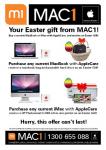 Easter gift from MAC1 (when you purchase a current MacBook or iMac with AppleCare)