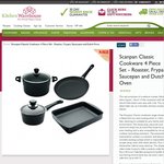 Scanpan Classic Cookware 4 Piece Set - Roaster, Frypan, Saucepan and Dutch Oven - $199