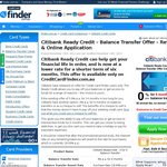 Exclusive to Finder.com.au: Citibank Ready Credit 0% PA for 6 Months Balance Transfer Offer