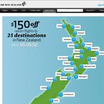 $150 off Air New Zealand Return Flights (Oz to 25 NZ Destinations)