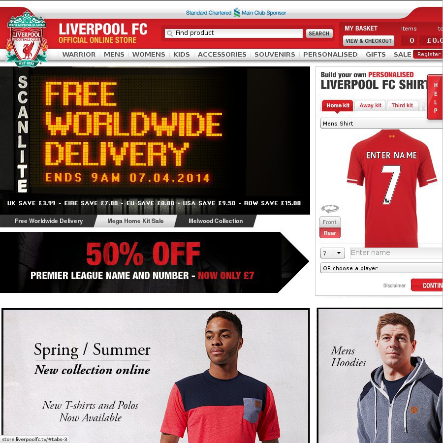 Free Delivery from the Official Liverpool FC Online Store - Other ...