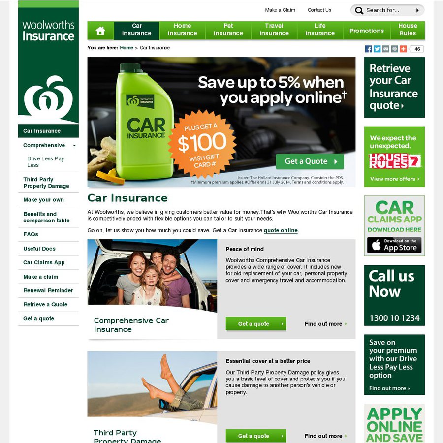 best way to compare car insurance woolworths