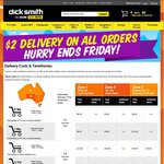 $2 Delivery on All Orders @ Dick Smith