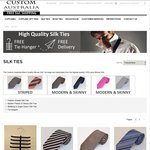2x Quality Woven Silk Ties & Tie Hanger $50 DELIVERED (or 3 for $70) @ CUSTOMAUSTRALIA