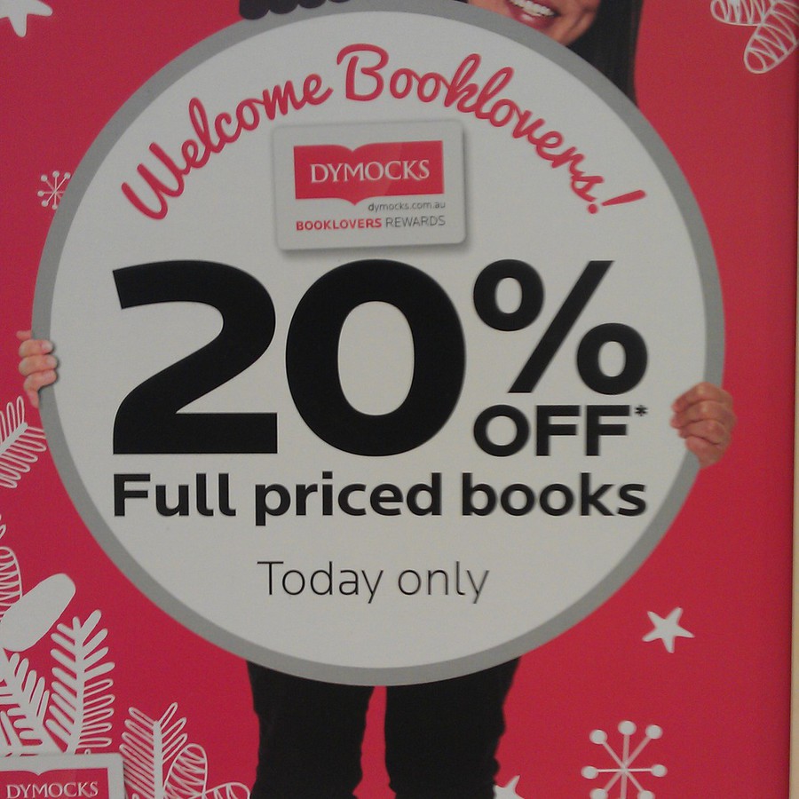 Dymocks 20% off in Store. Chermside and Brisbane / Sydney CBD - OzBargain