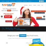TShirtPlus - 20% off - Design Your T-Shirts Online from $14.36 - Free Delivery over $200