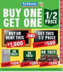 Buy One Get One Half Price All Appliances, TV and Lounges etc @ RT Edwards (QLD)