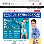 Macy's Week of The Wonderful: ~50% off Many Items + 20% off Code + 5% Cashback