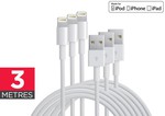 Kogan - 3x 3M Apple Lightning USB Cables $25 Shipped