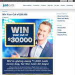 Win 1 of 30 $1000 Cash Prizes from Just Cuts