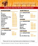 Tiger Air sale: from $2 Singapore - Bangkok; Perth/Darwin - Singapore $35 + taxes ($100-$150)