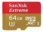 SanDisk Extreme 64GB U3 MicroSDXC US$36.50 Delivered (~AU$47.50) @ Amazon