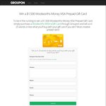 Win $1,500 Woolworths Money VISA Prepaid Gift Card from Groupon - Purchase a Woolworths WISH eGift Card