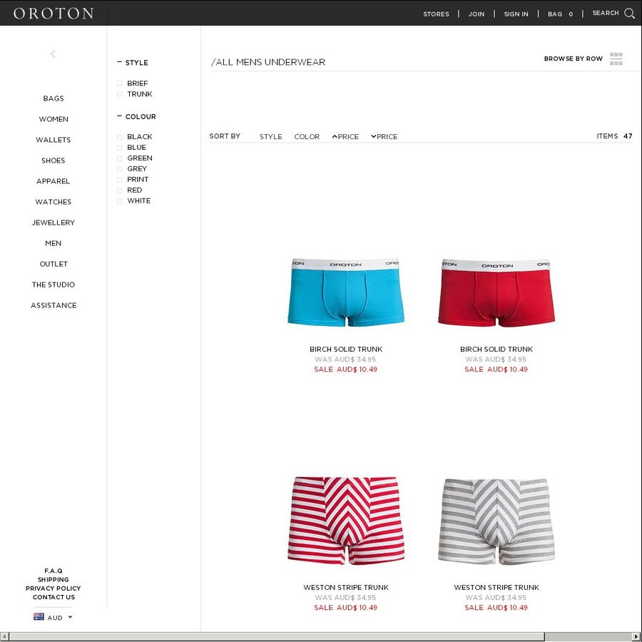 Oroton underwear discount nz