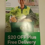 $20 off + Free Delivery @ Woolworths Online When You Spend $150 or More on Your First Shop