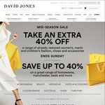 David Jones Take an Extra 40% off Already Reduced Clothing, Shoes and Accessories