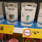 Lexar S50 USB 2.0 Flash Drive - 3x 8GB for $6 or 1x 16GB for $4.5 Coles Parramatta NSW