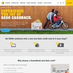 Receive a $200 Cashback after $750 Spend with a Commonwealth Bank Low Rate Credit Card ($59/ $89 Annual Fee)