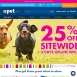 25% off 3 Days Online Only @ PETstock