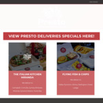 [NSW] Presto Delivery 5 Pizzas for $50 until 6pm - Sutherland Shire