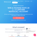 Win a Huawei Mate 20 & Novocall Lifetime Account from Novocall