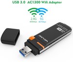 Wavlink Dual Band AC1300 Wireless USB 3.0 Adapter - 2.4GHz 400mbps/5GHz 867mbps $8.98 + Delivery ($0 with Prime) @ Amazon AU
