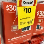 Vodafone Prepaid $30 Starter Pack for $10 @ Coles