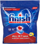 Finish Powerball All in 1 Max Dishwasher Tablets, Lemon Sparkle, 53 Wrapper Free Tabs $10 ($0.19 Per Tab) @ The Reject Shop