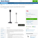 Sanus Wireless Speaker Stand for Sonos ONE, PLAY:1 & PLAY:3 $48 @ Harvey Norman