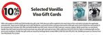 10% off $100/$250 Vanilla Visa GC (NSW/ACT Only, Activation Fee $5.36/$6.75) | Mayver’s Peanut Butter 375g $2.50 @ Coles