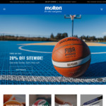 20% off Sitewide (Basketballs from $23.96) & Free Delivery @ Molten Australia