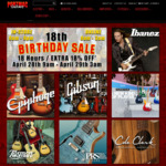 Extra 18% off in-Stock Items in-Store and Online & Free Delivery @ Port Mac Guitars