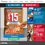 [VIC] Large Traditional, Melbourne Range, Value or Value Max Pizzas $3.95ea Pickup @ Domino’s (Oakleigh)