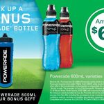 Free Powerade Squeeze Bottle When You Purchase Two 600ml Powerade Drinks ($6.50) @ BP