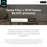 Win a $8000 MCM House Voucher from Carlisle Homes