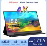 XIAN WEI 15.6" 4K Portable Monitor US$155.62 (~A$226.78), w/ Touch US$184.66 (~A$269.10) Shipped @ XIAN WEI Official AliExpress