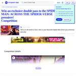 Win 1 of 30 Doubles Passes to Spider-Man™: Across the Spider-Verse from Student Edge