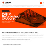 Win a Refurbished iPhone 13 ($969) & Boost Mobile ($300) 12 Month Recharge from Boost Mobile