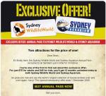 ANNUAL Pass to BOTH Sydney wildlife world AND Sydney aquarium