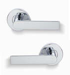 5x Delf SEVILLE Passage Lever Door Handle Set on Round Rosette | Bright Chrome $59.95 Delivered @ South East Clearance