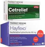 70x Hayfexo (Fexofenadine Hydrochloride 180mg) + 70x Cetrelief (Cetirizine 10mg) $20.49 Delivered @ PharmacySavings