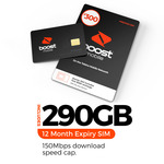 Boost Mobile 12-Month 290GB $255 (Ongoing 240GB $300) + $42 ShopBack Cashback @ Boost Mobile