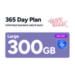 Kogan Mobile Prepaid Plan Large 365 Days 300GB $159 @ Kogan